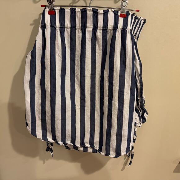 H&M Navy & White Off The Shoulder Cotton Top Size 6 - Picture 8 of 10